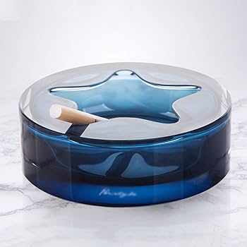 Amazon.co.jp: 灰皿 クリスタル灰皿ガラスタバコの灰皿トレイ五